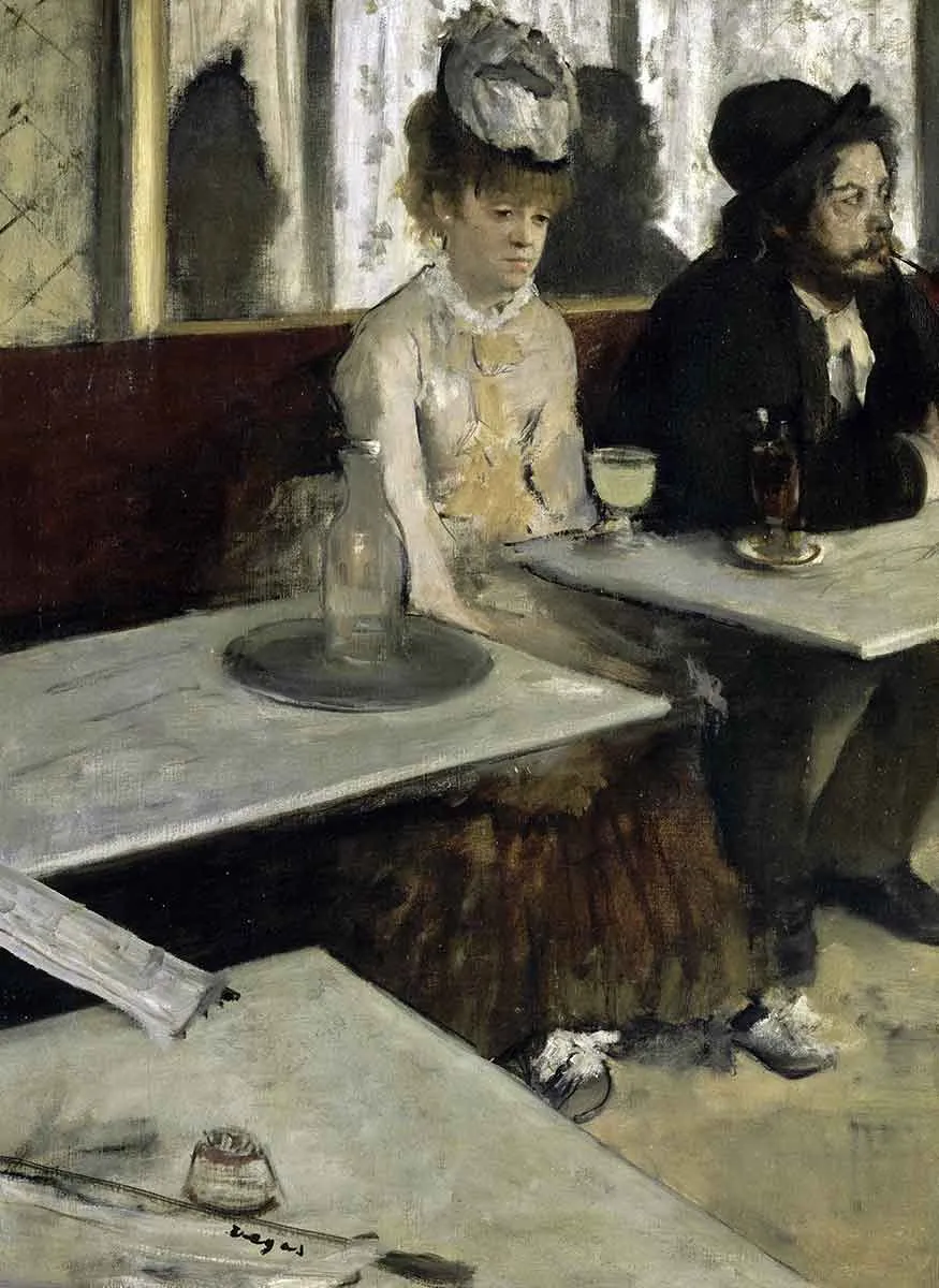 edgar degas in cafe painting