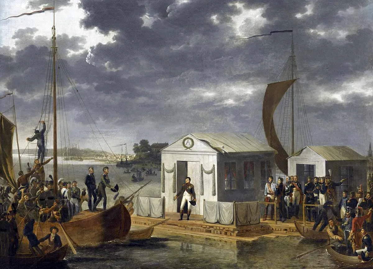 adolphe roehn meeting of napoleon i and alexander i on the neman