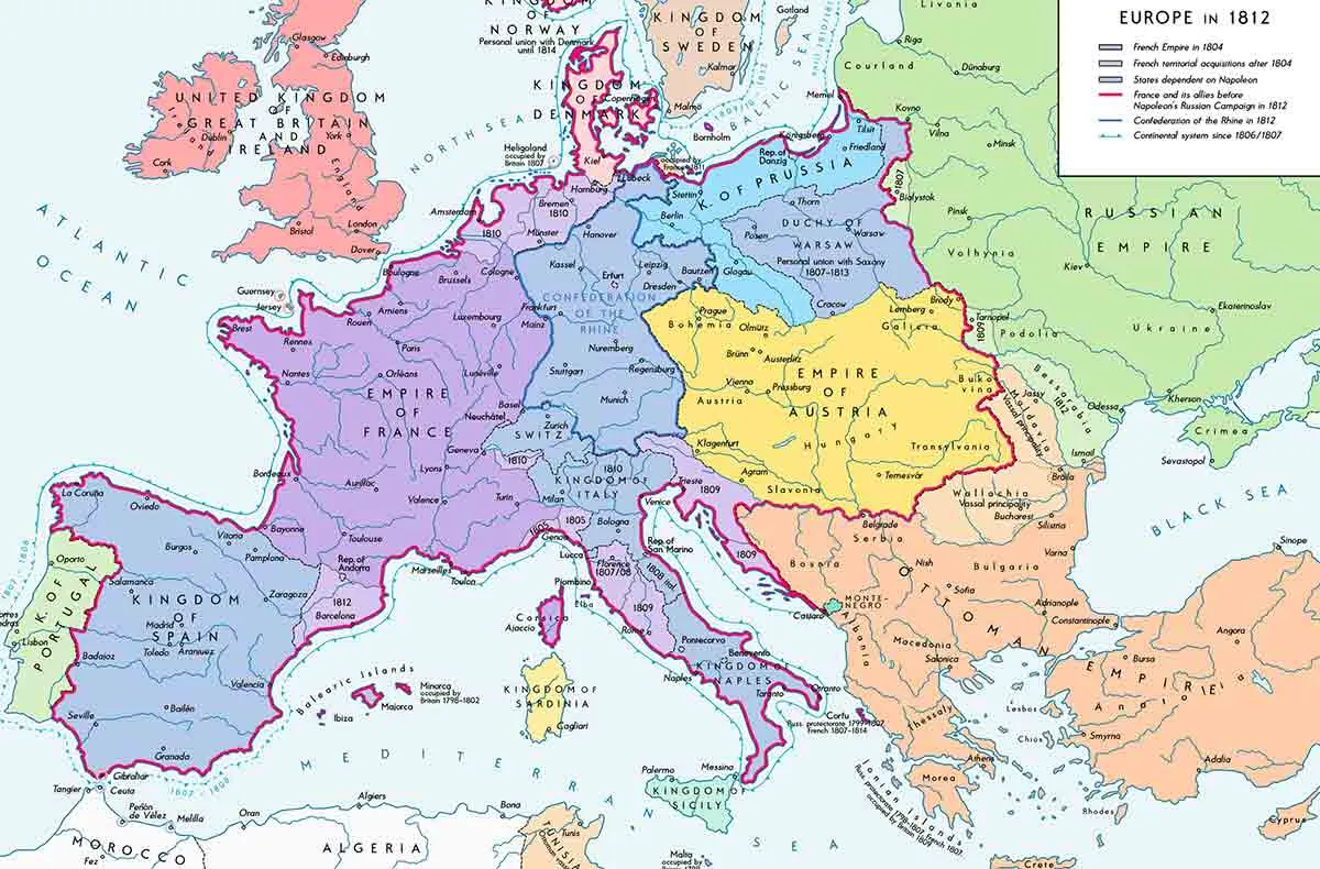 europe in 1812