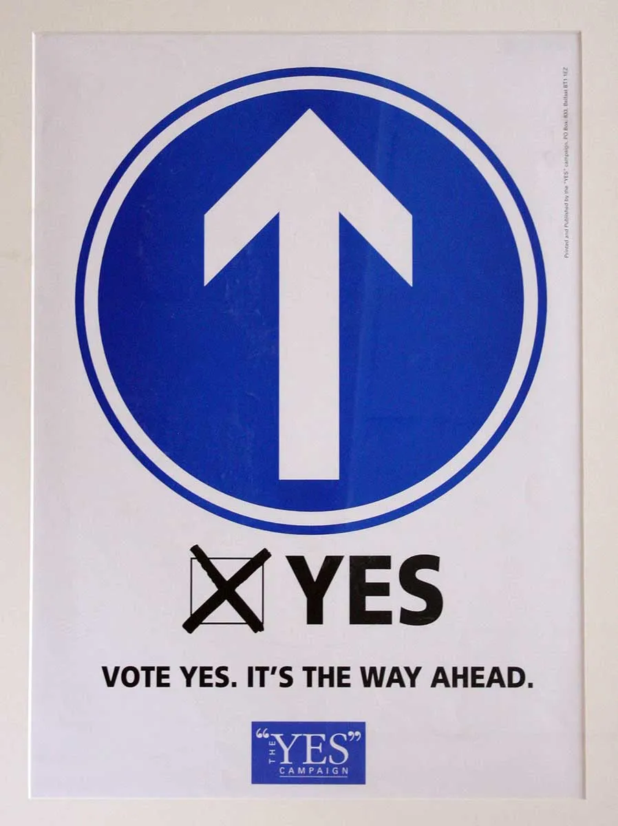 vote yes good friday agreement referendum poster