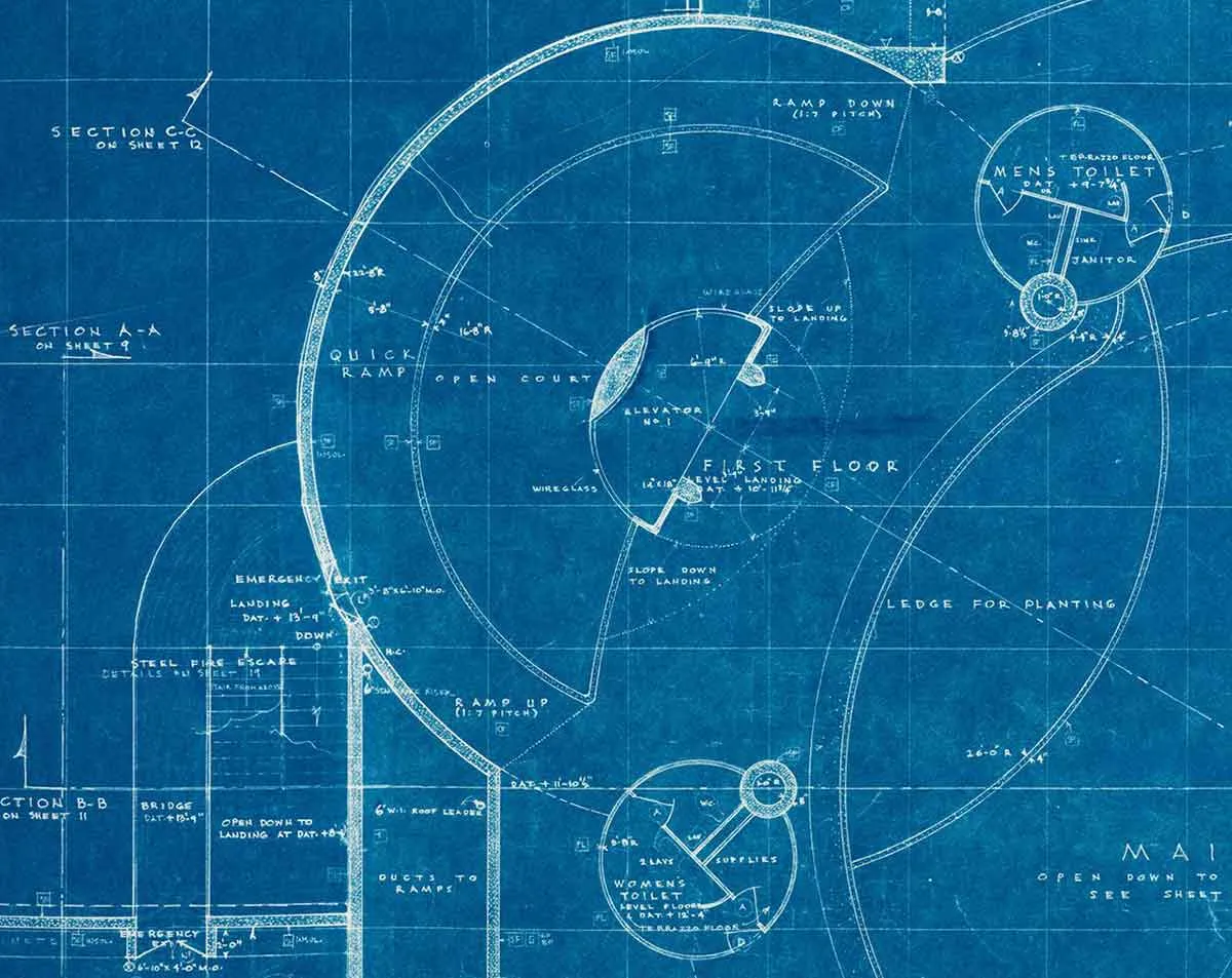 wright museum blueprint