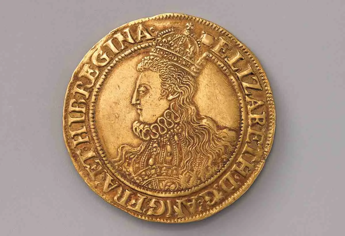 伊丽莎白一世金币，英国皇家造币厂，1594-1596