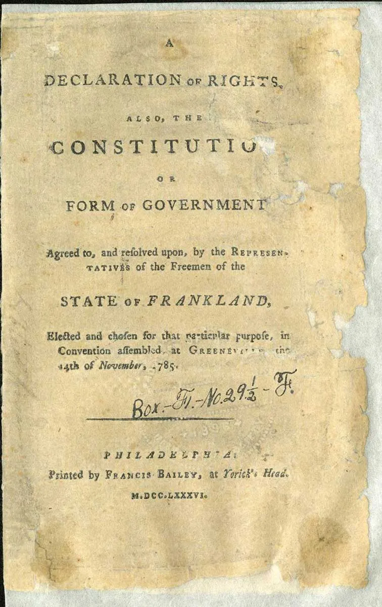 constitution state of franklin