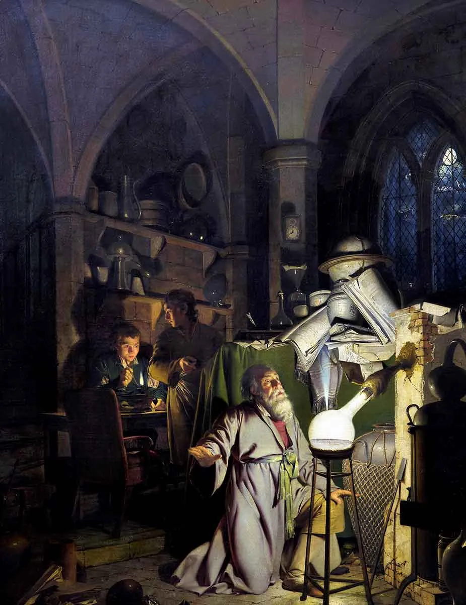 joseph wright alchemist painting