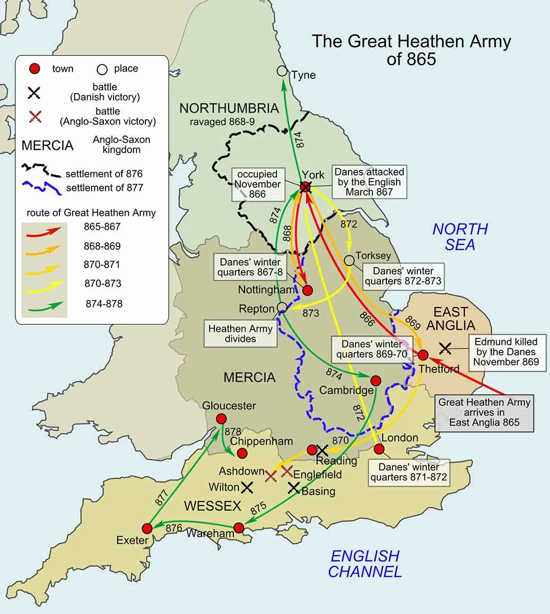 great heathen army map