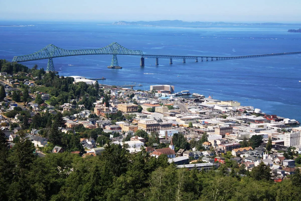 aerial view astoria oregon