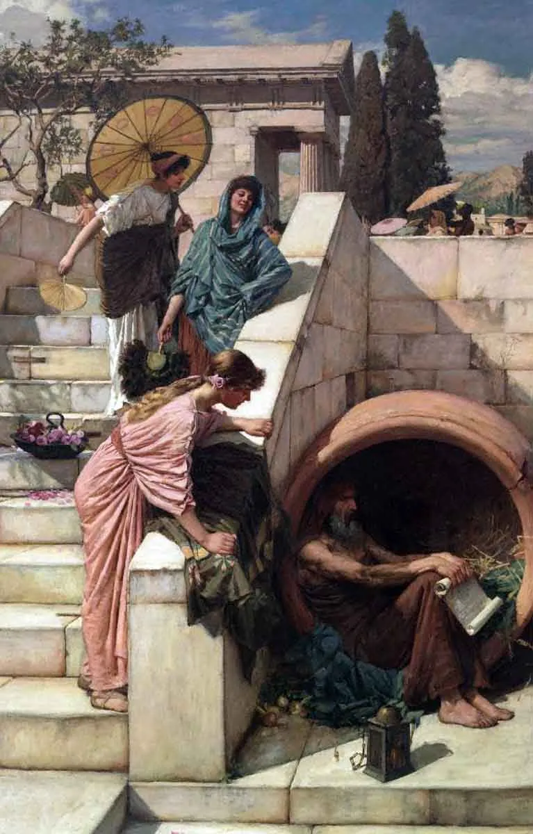 john william waterhouse diogenes painting