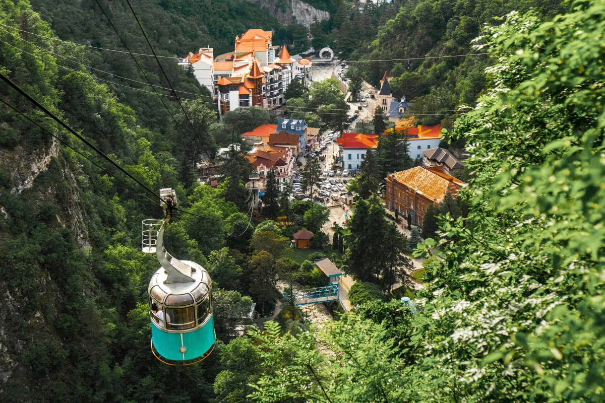 aerial view borjomi georgia