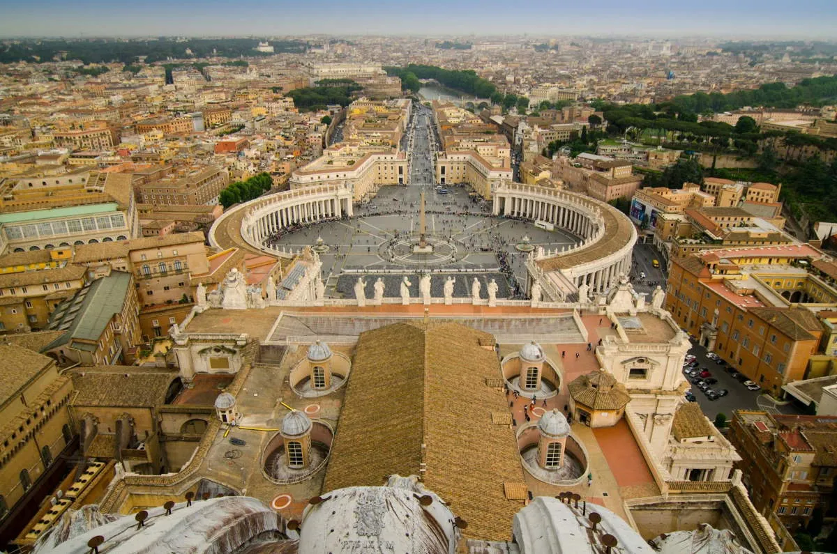 aerial view vatican city italy