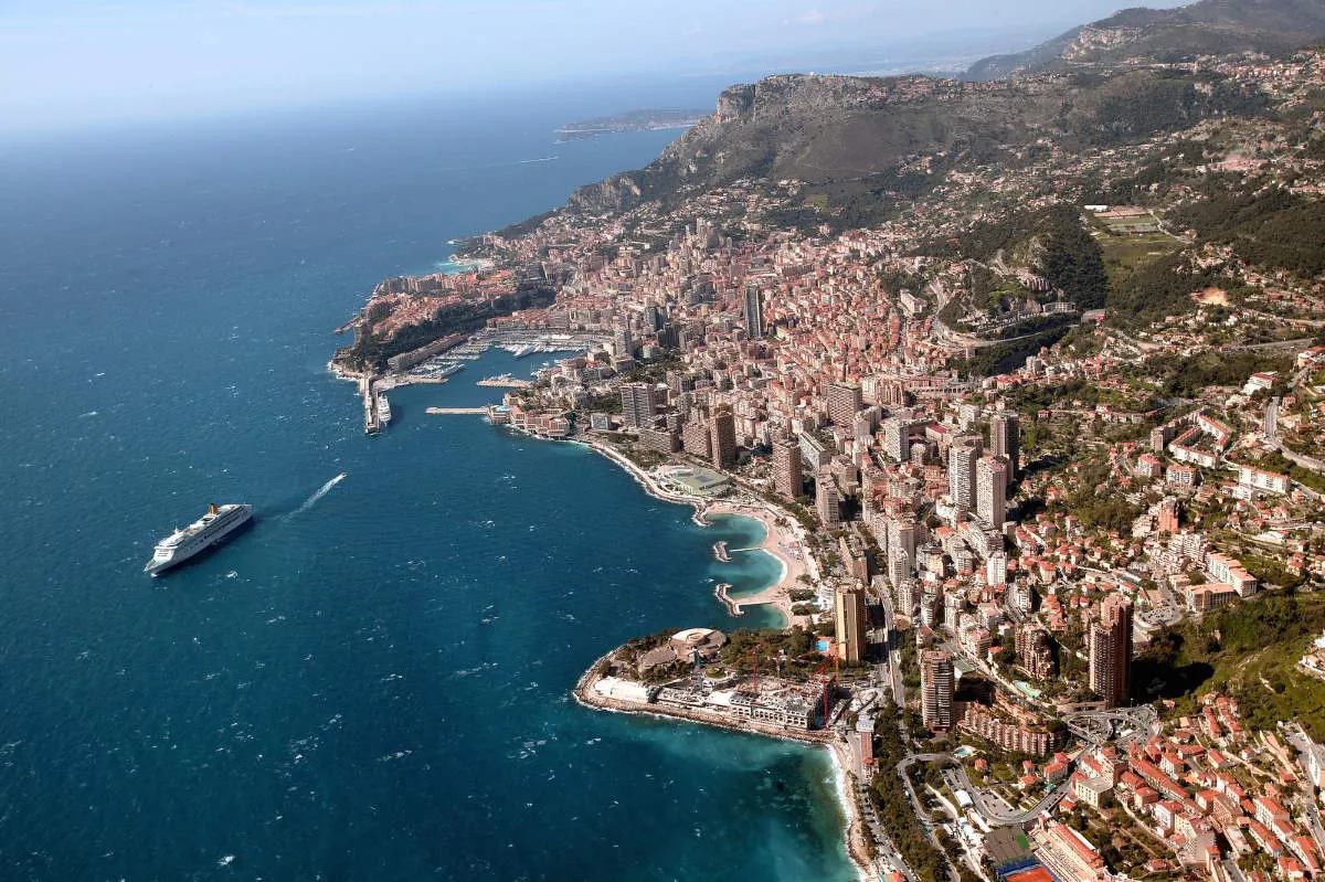 aerial view monaco