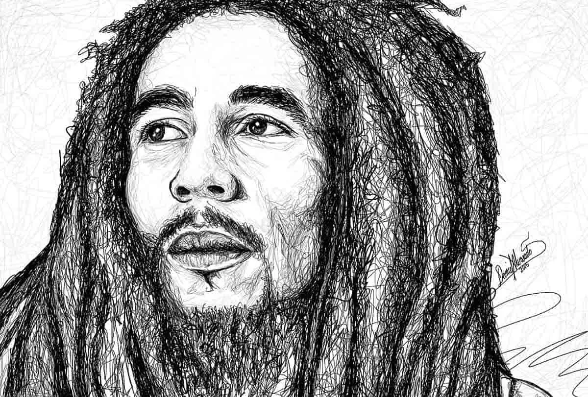 bob marley sketch