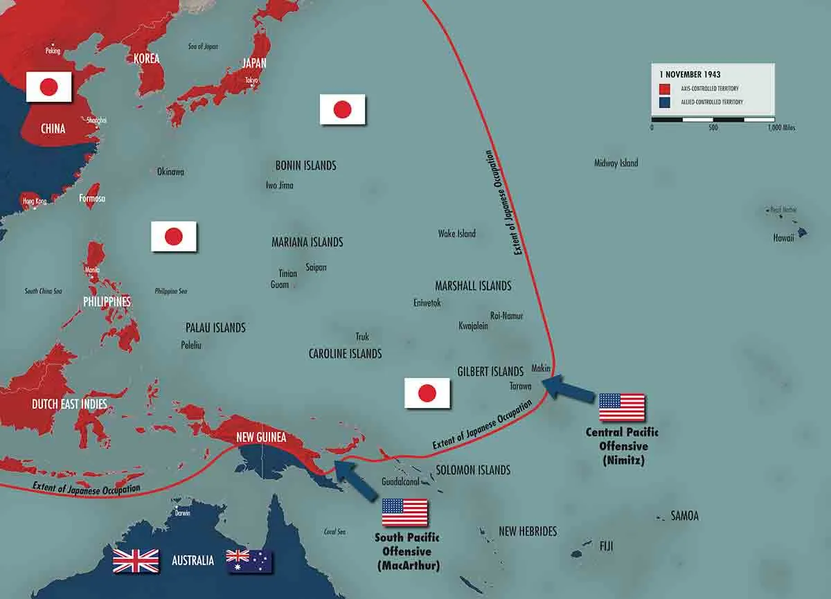 us strategy pacific war map