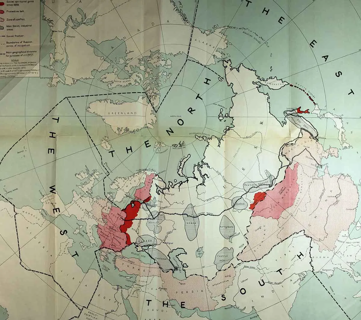 british map soviet territorial gains 1947 photo