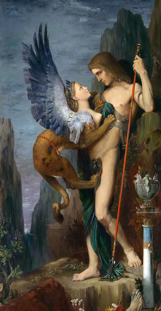 gustave moreau oedipus and sphinx painting