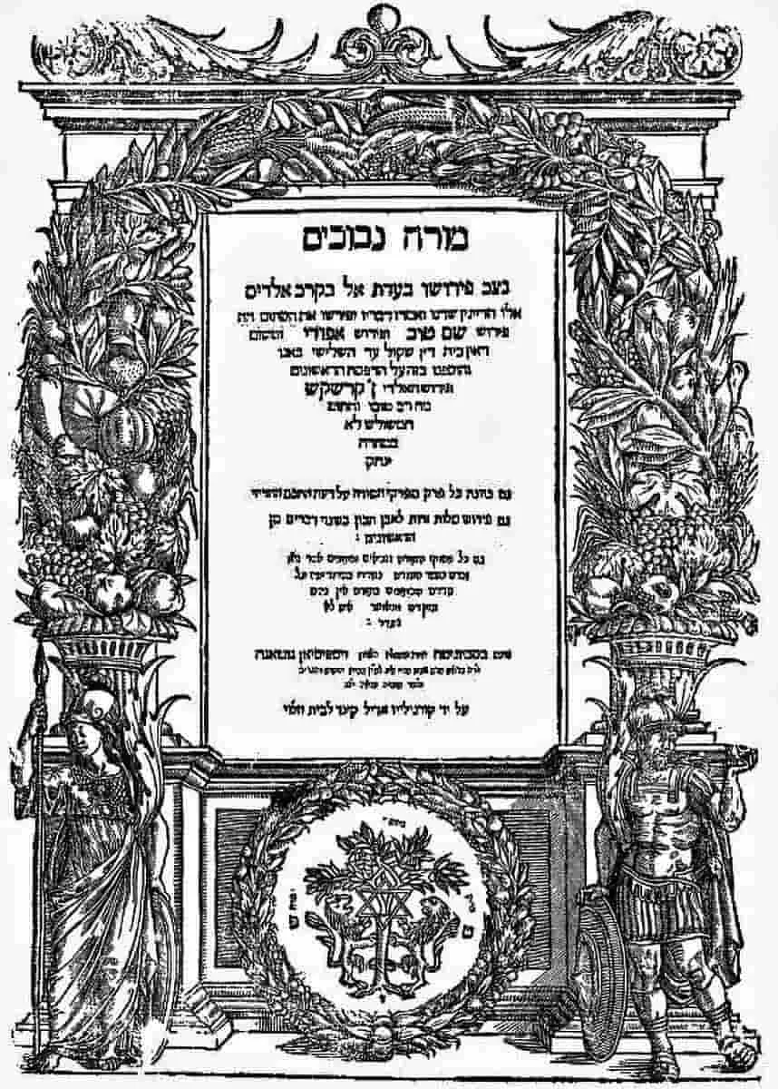 Guide for Perplexed Maimonides title page