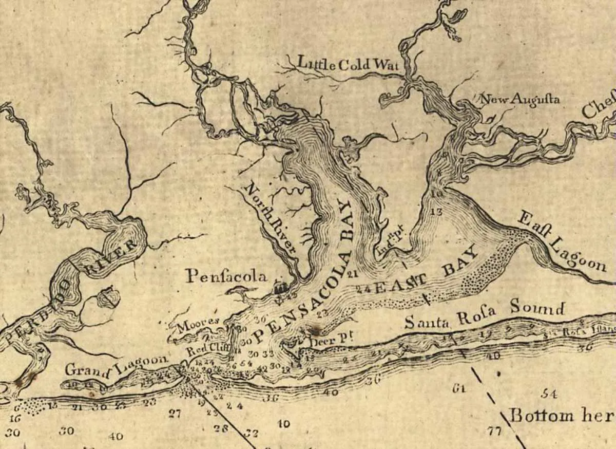 map of pensacola bay 1781