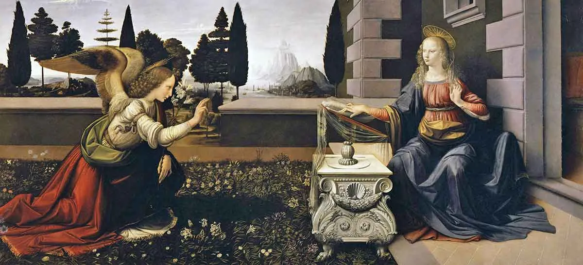 leonardo da vinci annunciation painting