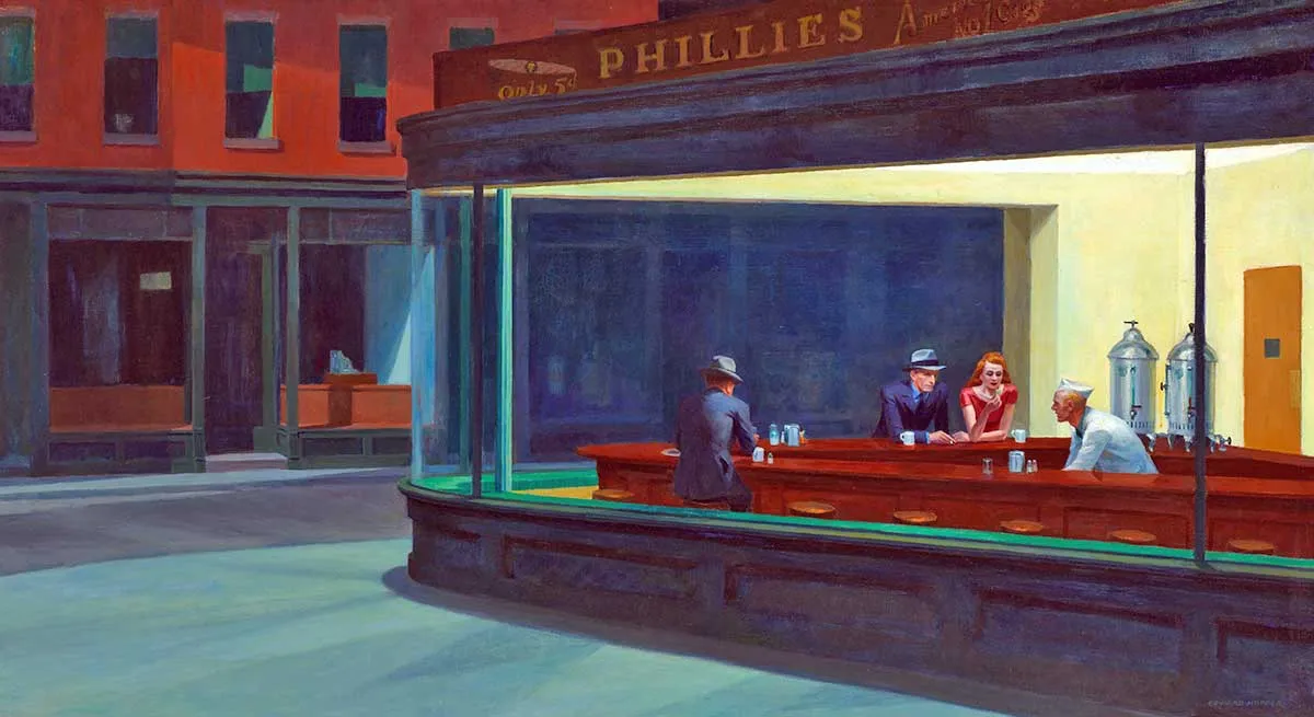 edward hopper nightwalks painting