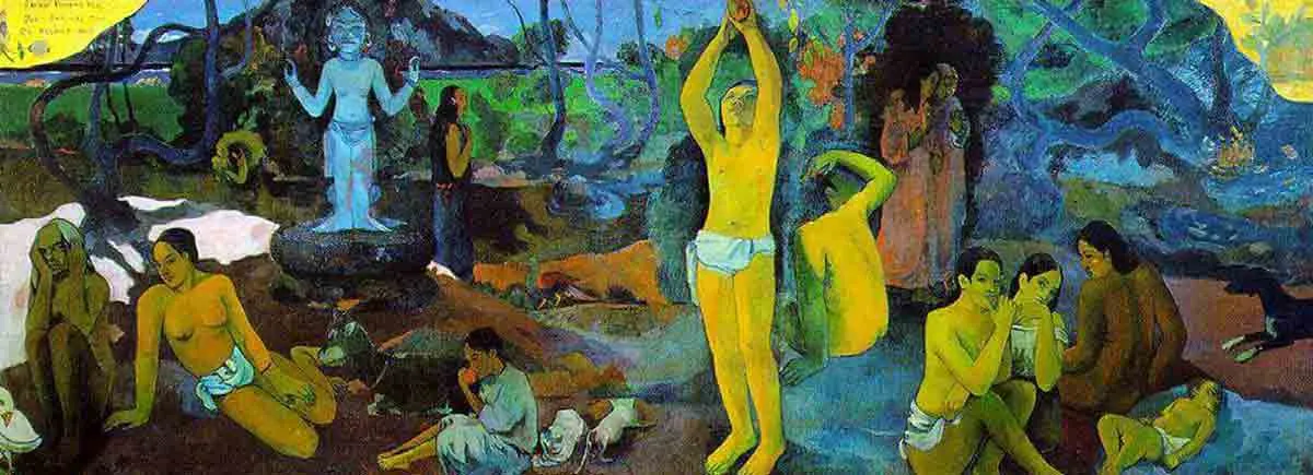 paul gaugin where do we come painting