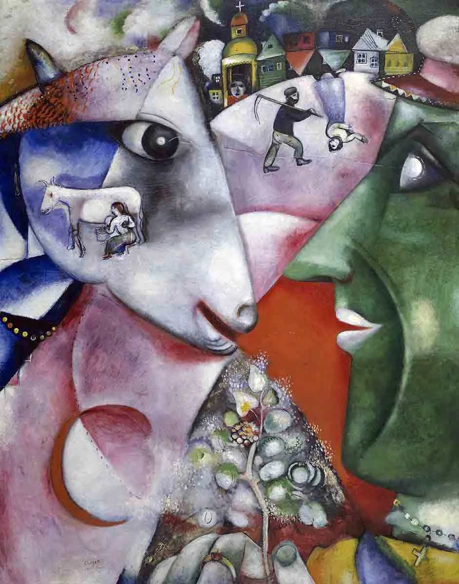 marc chagall i and village painting