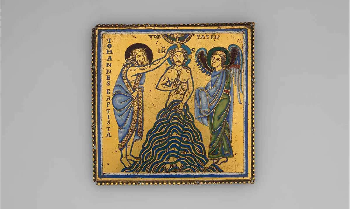 plaque baptism christ