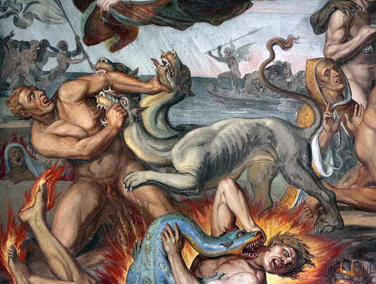 koch hell divine comedy fresco