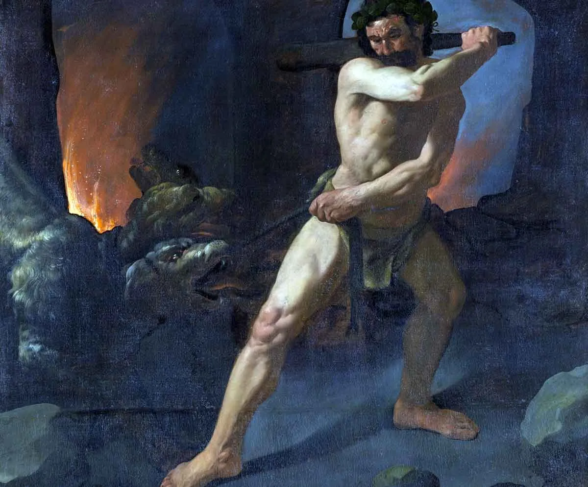 zurbaran hercules cerberus painting