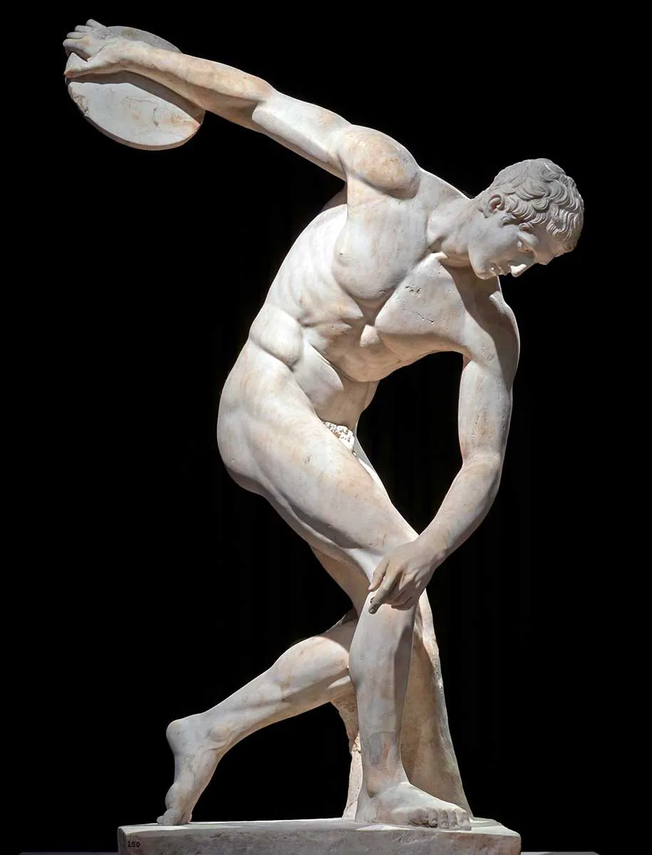 discobolus roman marble copy