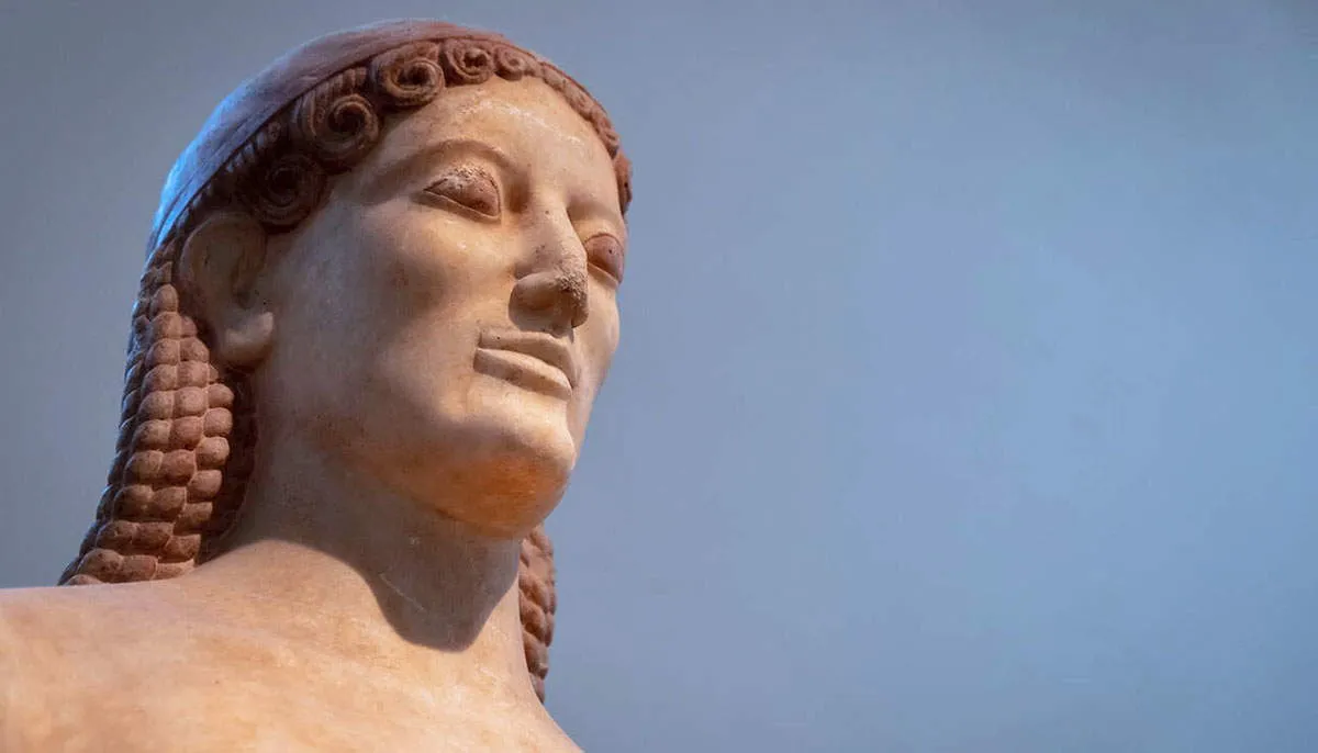 kroisos kouros face statue