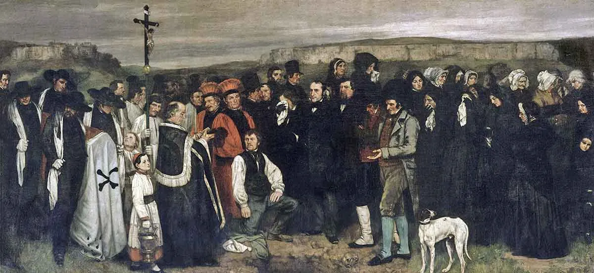 gustave courbet burial at ornans painting