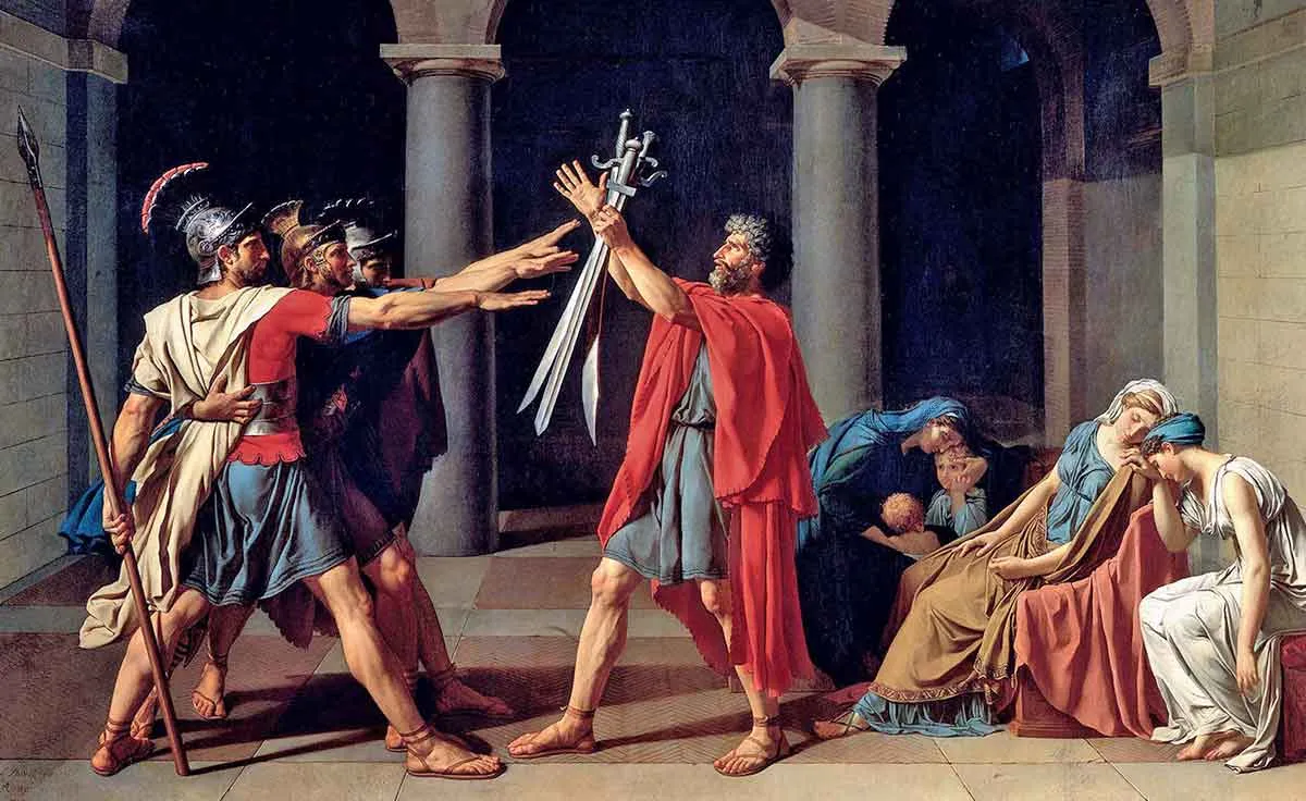 jacques louis david oath of horatii painting