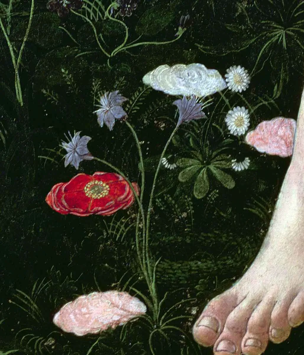 italian renaissance motifs primavera botticelli detail