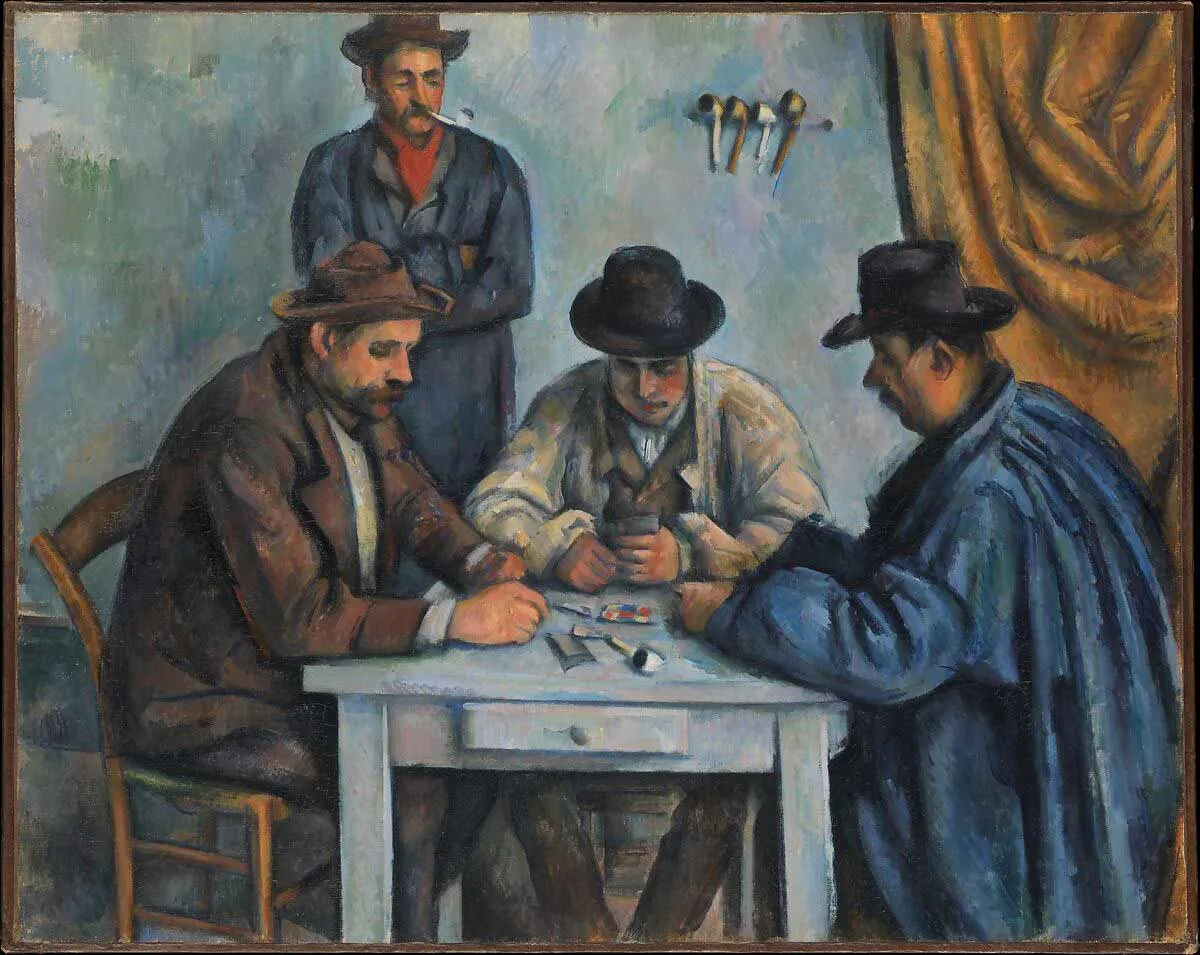 paul ce╠üzanne card players painting