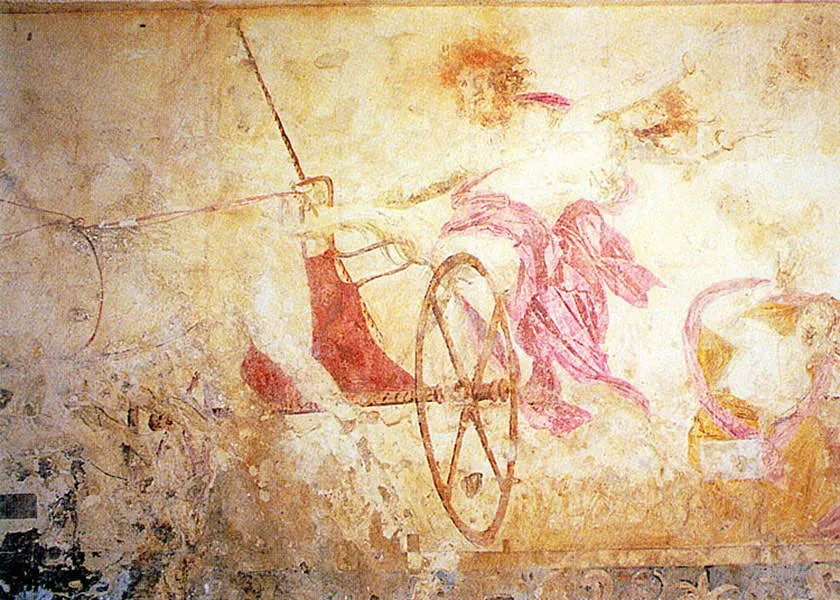 Hades Abducting Persephone wall fresco