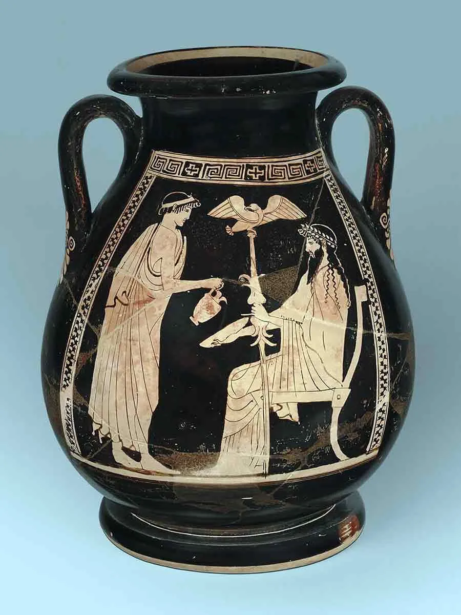 zeus greek vase painting