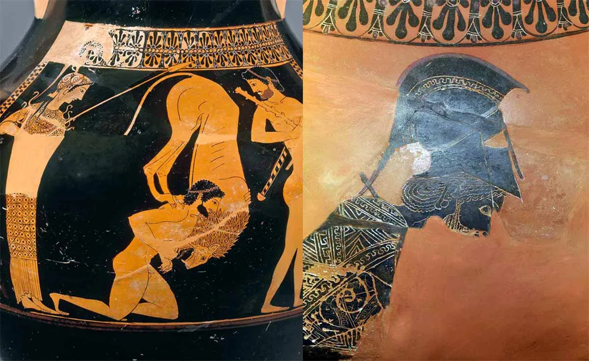 bilingual greek vase painting black figure