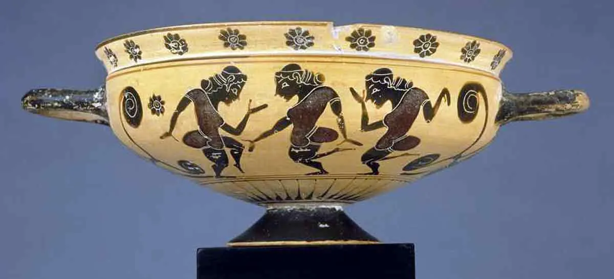 komast dancers greek vase painting