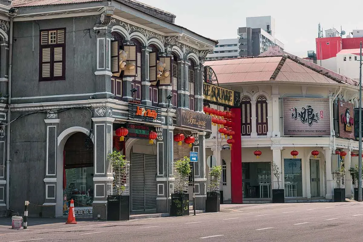 shophouses george town penang malaysia 2017