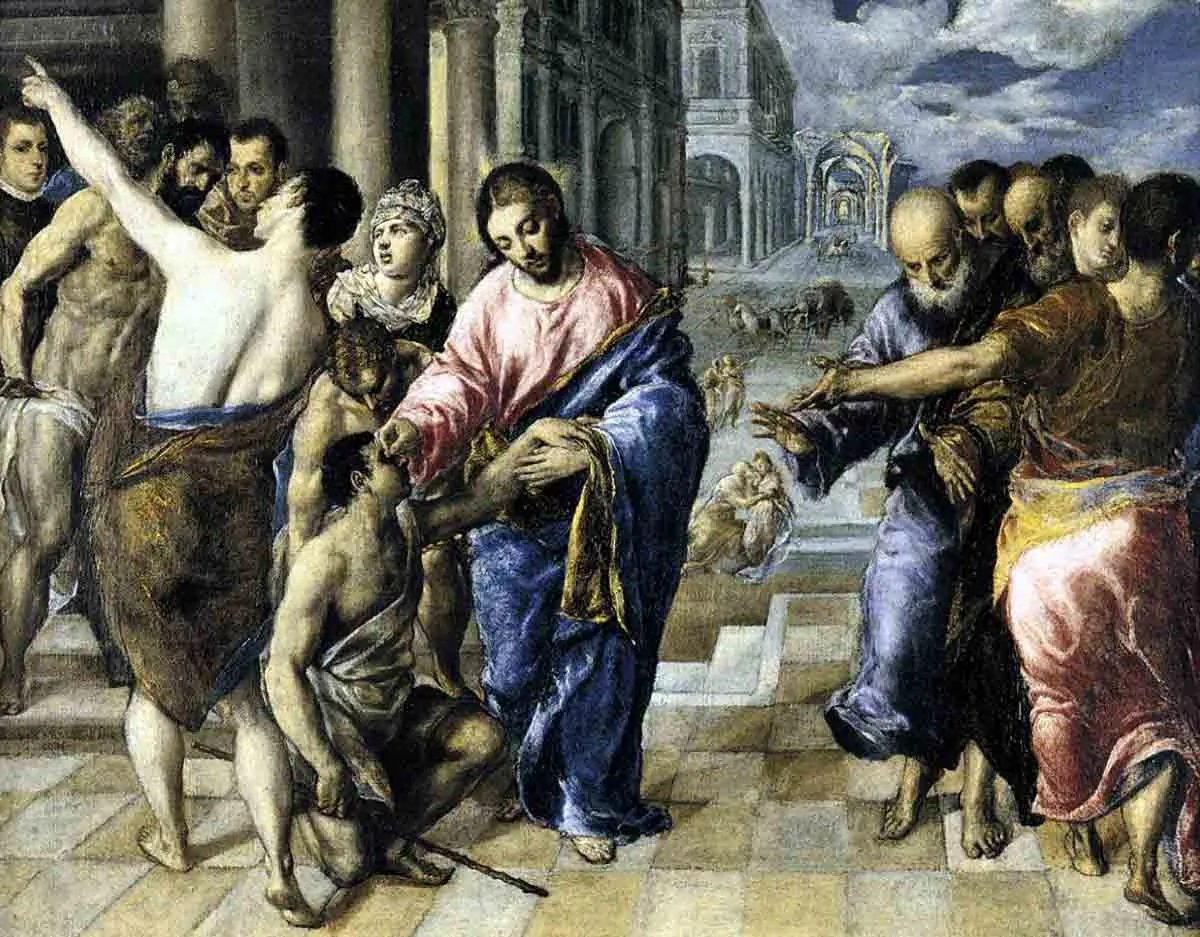 Christ healing ElGreco