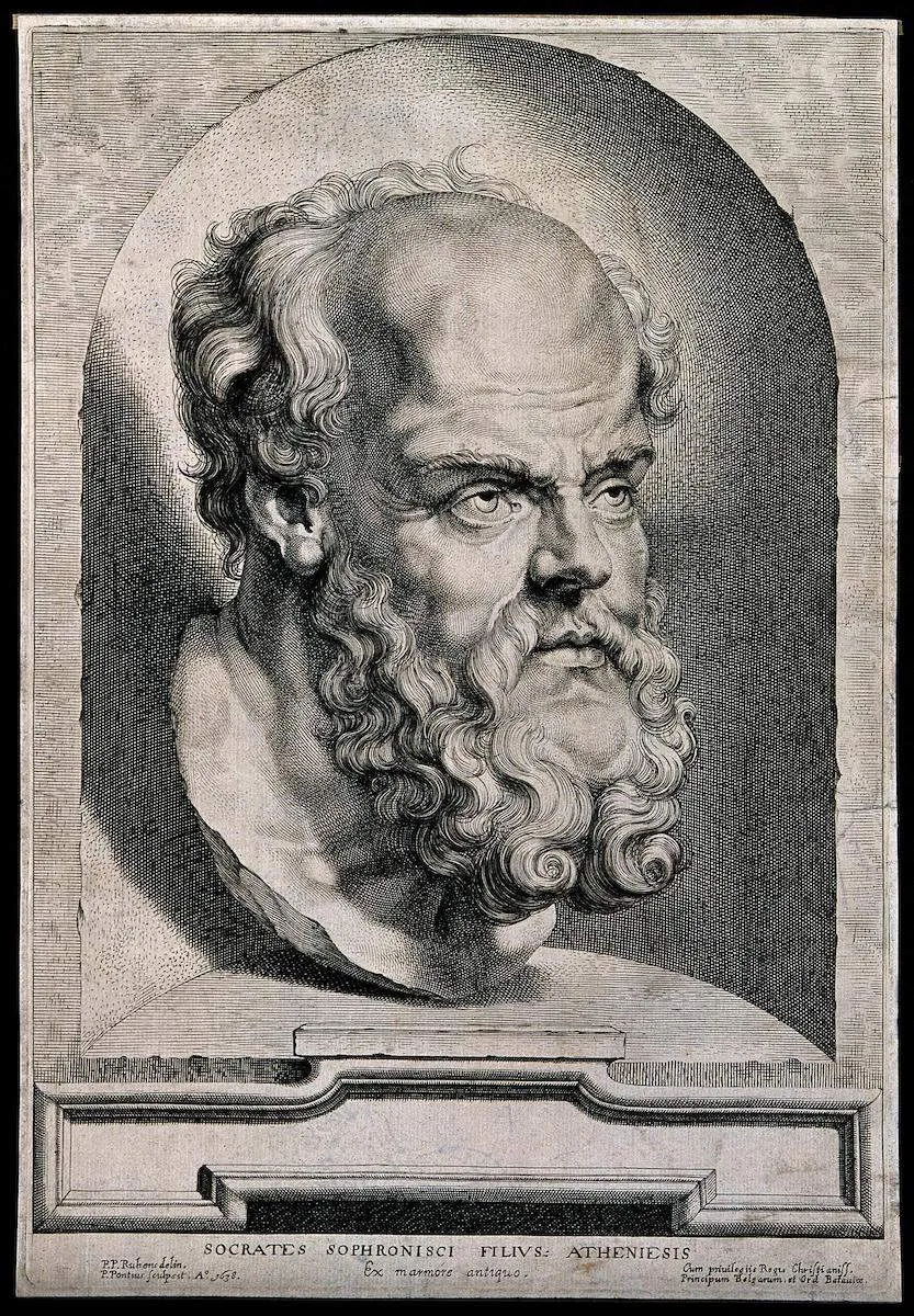 rubens pontius socrates portrait line engraving