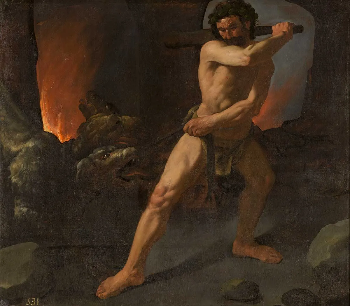 zurbaran hercules cerberus painting