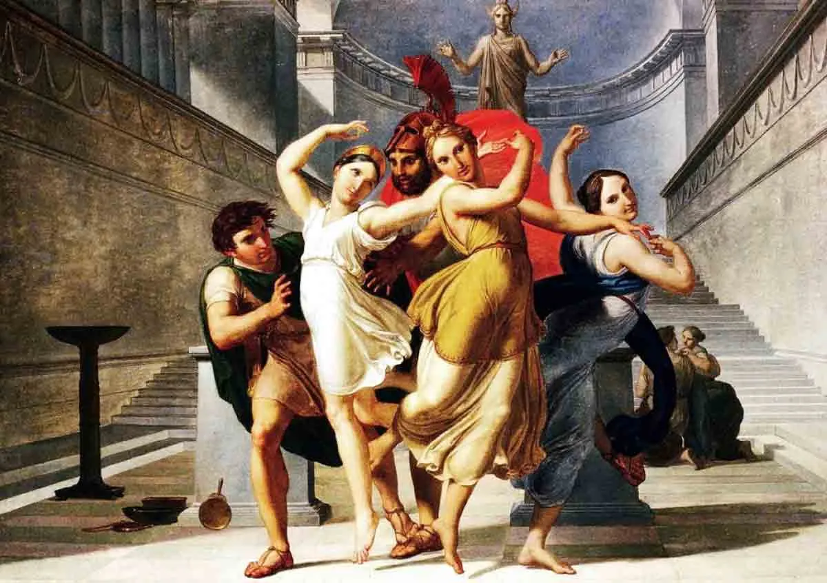 palagi theseus pirithous abducting elena painting