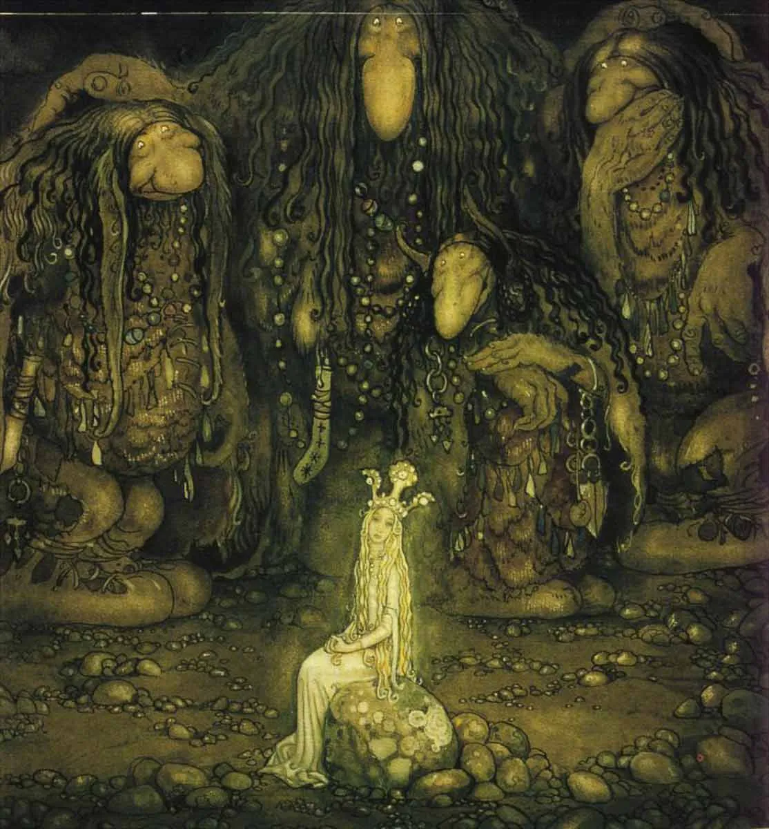 illustration from gnomes and goblins john bauer 1915