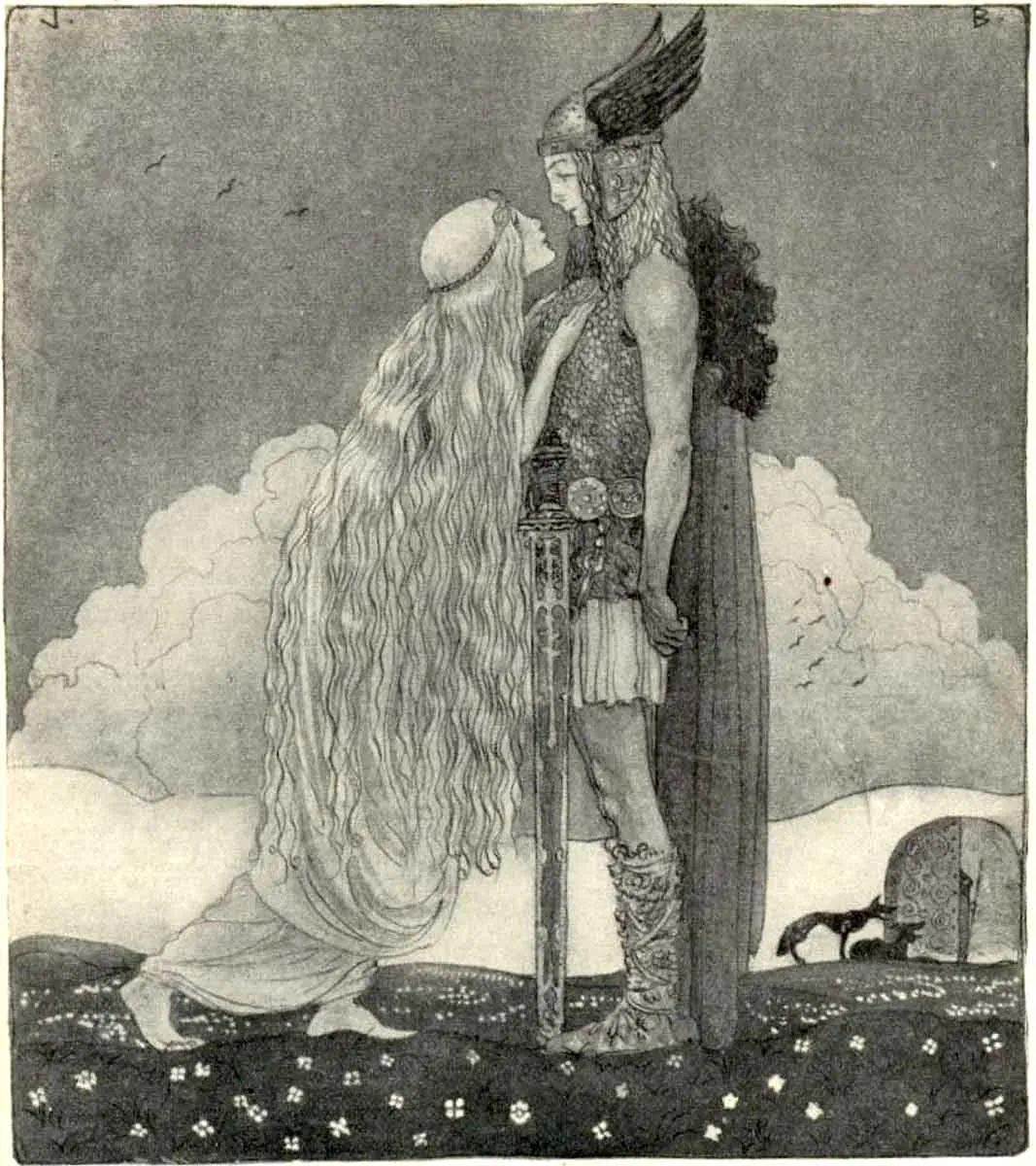 freyja and svipdag john bauer 1911