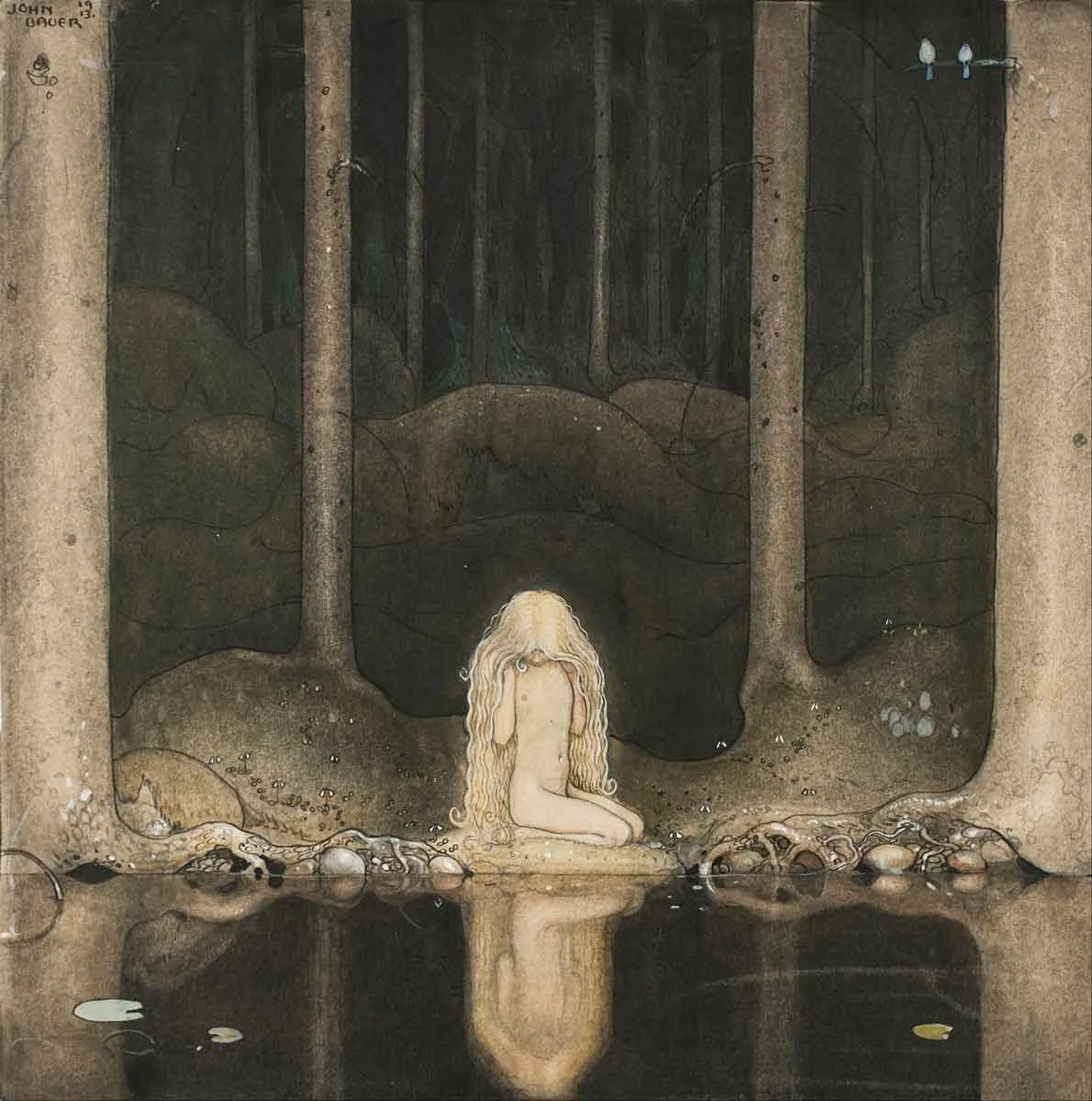 princess tuvstarr dark waters john bauer 1913