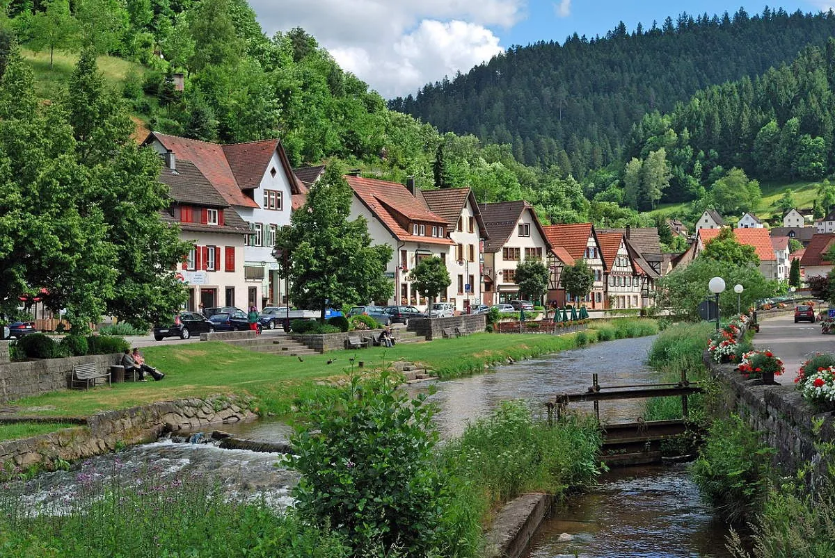 river schiltach in schiltach black forest