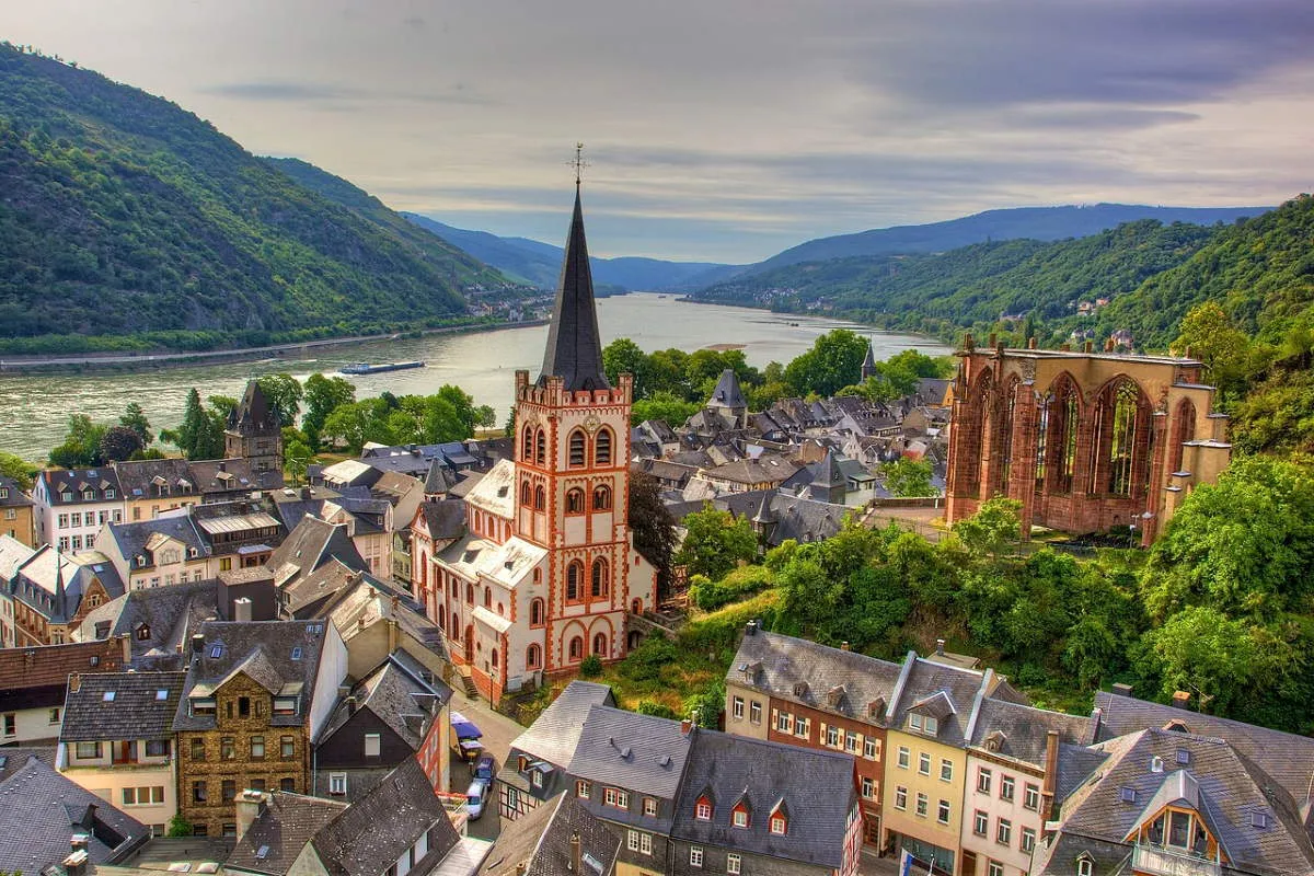 bacharach from the post tower germany