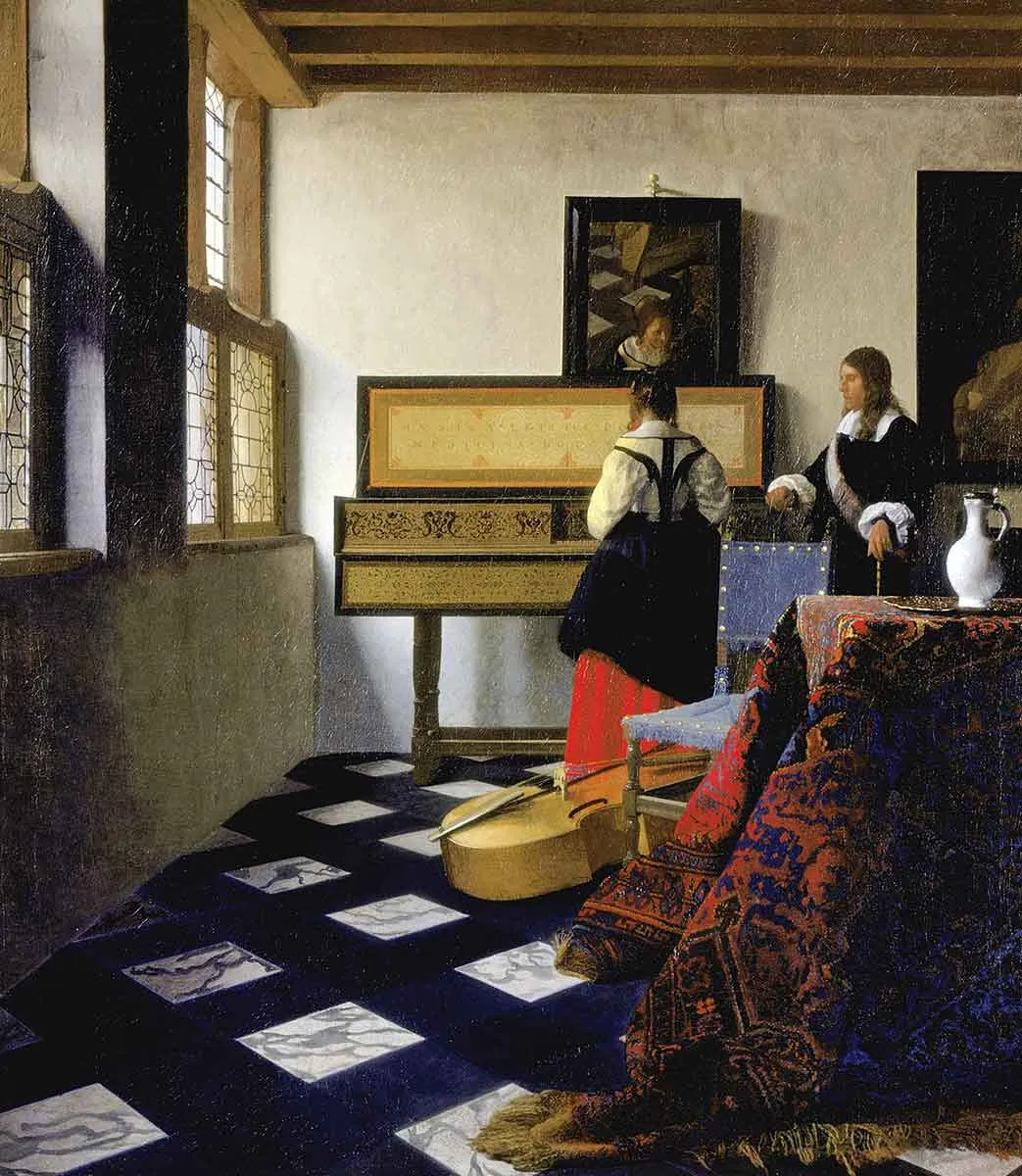 johannes vermeer music lesson painting