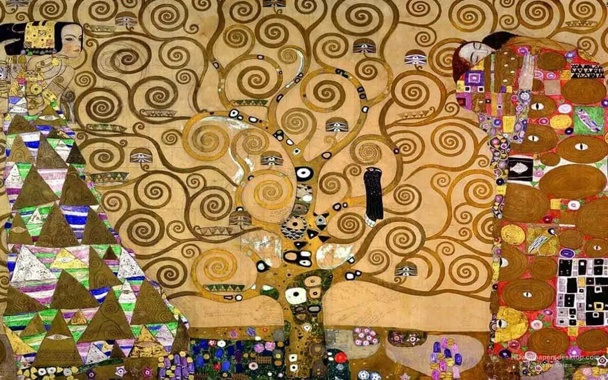 gustav klimt tree of life painting