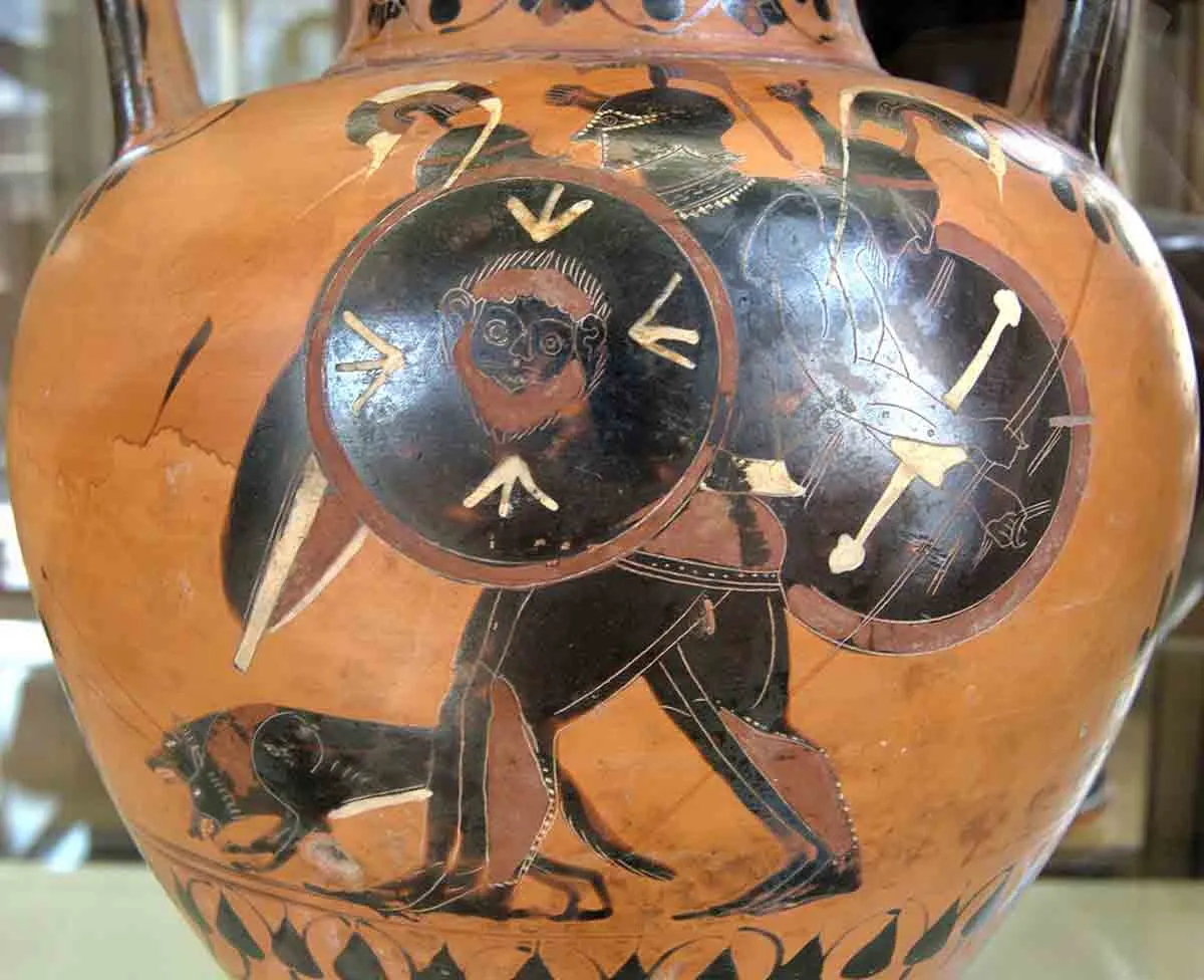 amphora geryon orthrus black figured